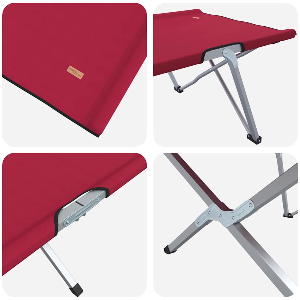 Klapp Schlafbett fürs Camping 2 pcs Rot 194 x 62.5 x 42.5 cm
