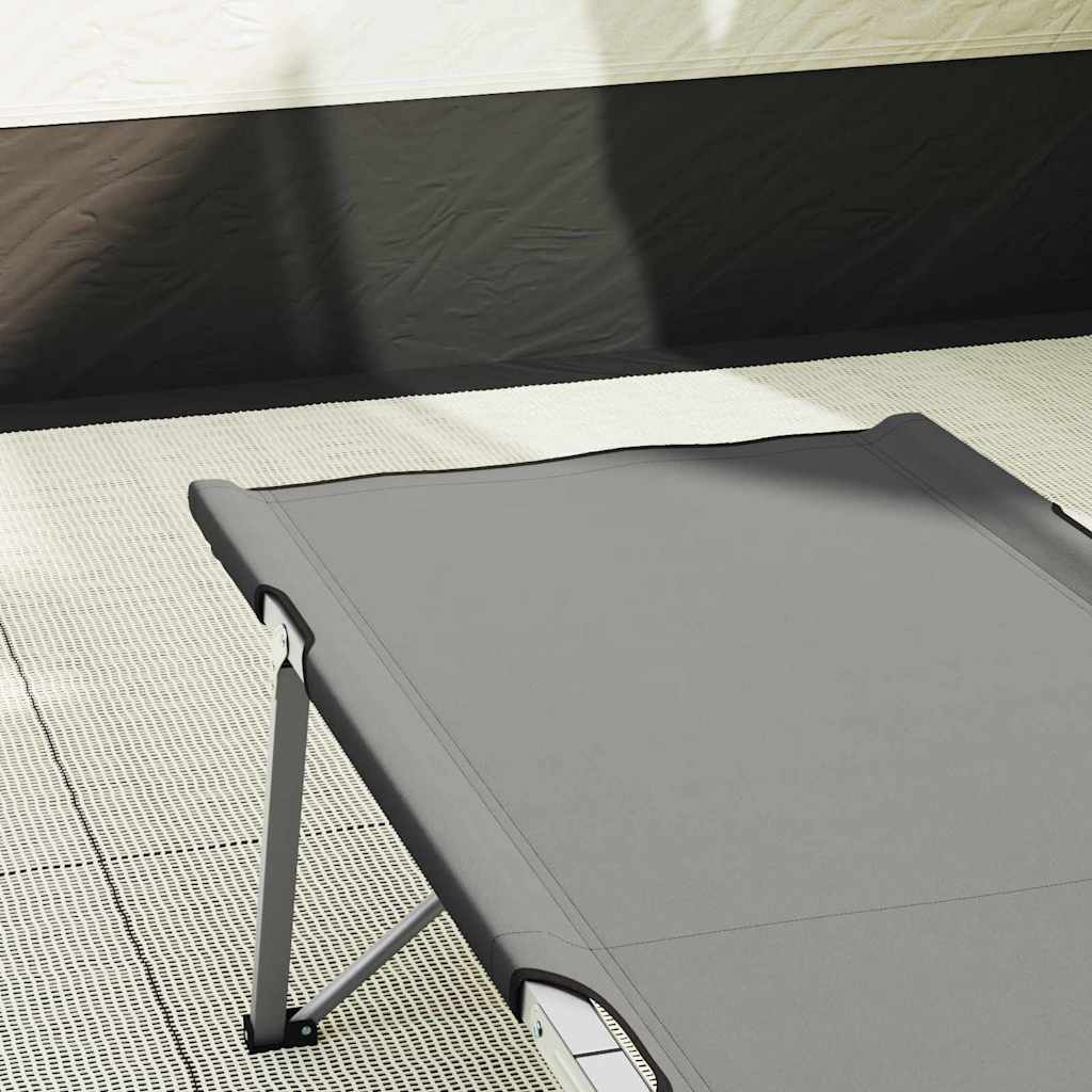 Klapp Schlafbett fürs Camping 2 pcs Grau 194 x 62.5 x 42.5 cm