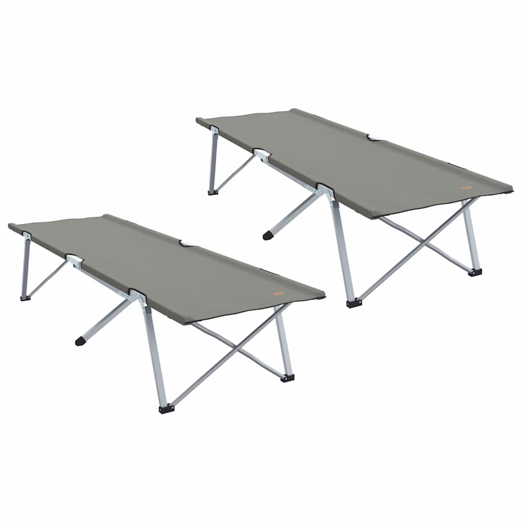 Klapp Schlafbett fürs Camping 2 pcs Grau 194 x 62.5 x 42.5 cm