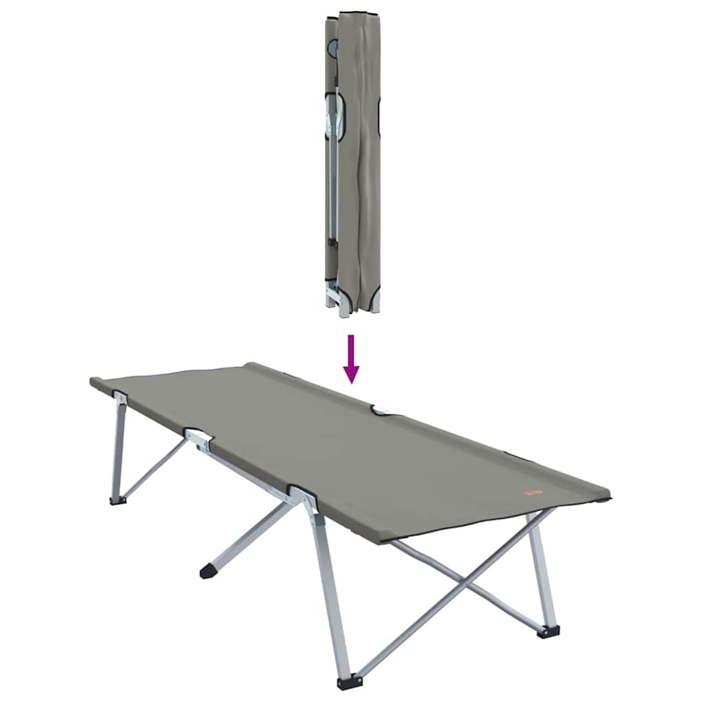 Klapp Schlafbett fürs Camping 2 pcs Grau 194 x 62.5 x 42.5 cm