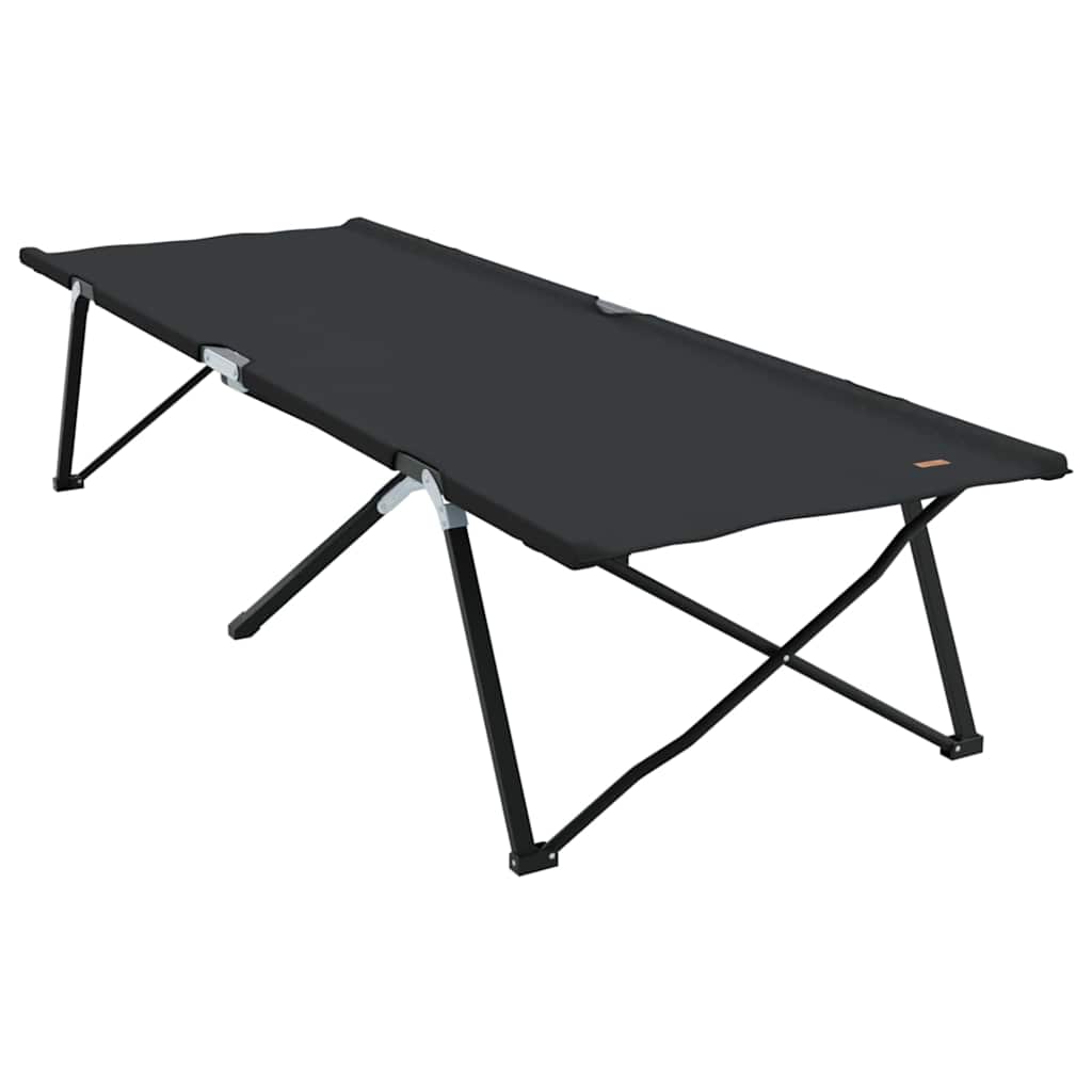 Klapp Schlafbett fürs Camping Schwarz 206 x 76 x 74 cm
