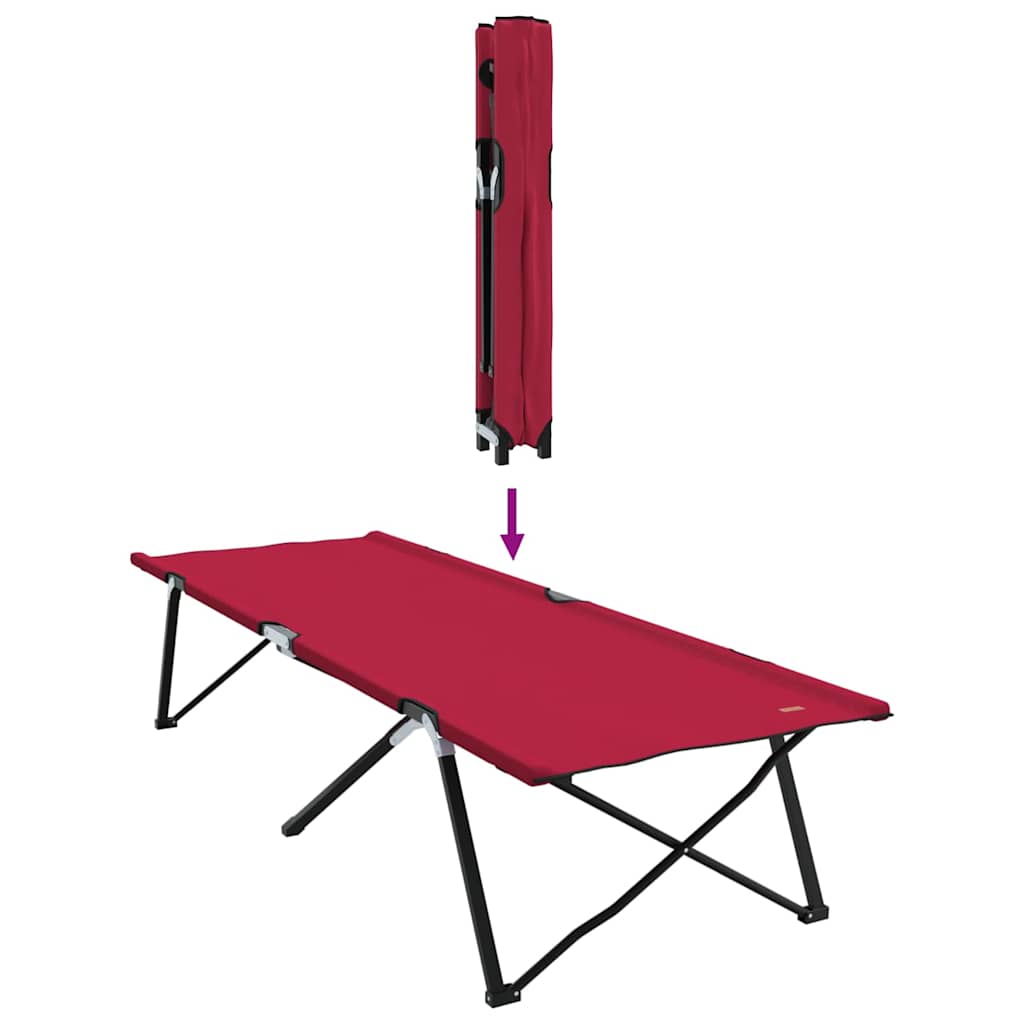 Klapp Schlafbett fürs Camping Rot 206 x 76 x 74 cm