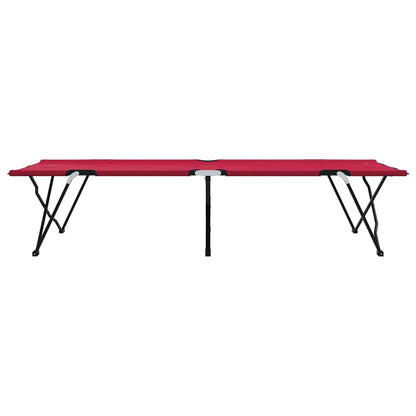 Klapp Schlafbett fürs Camping Rot 206 x 76 x 74 cm