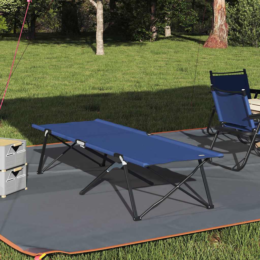 Klapp Schlafbett fürs Camping 2 pcs Blau 206 x 76 x 74 cm