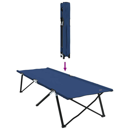 Klapp Schlafbett fürs Camping 2 pcs Blau 206 x 76 x 74 cm
