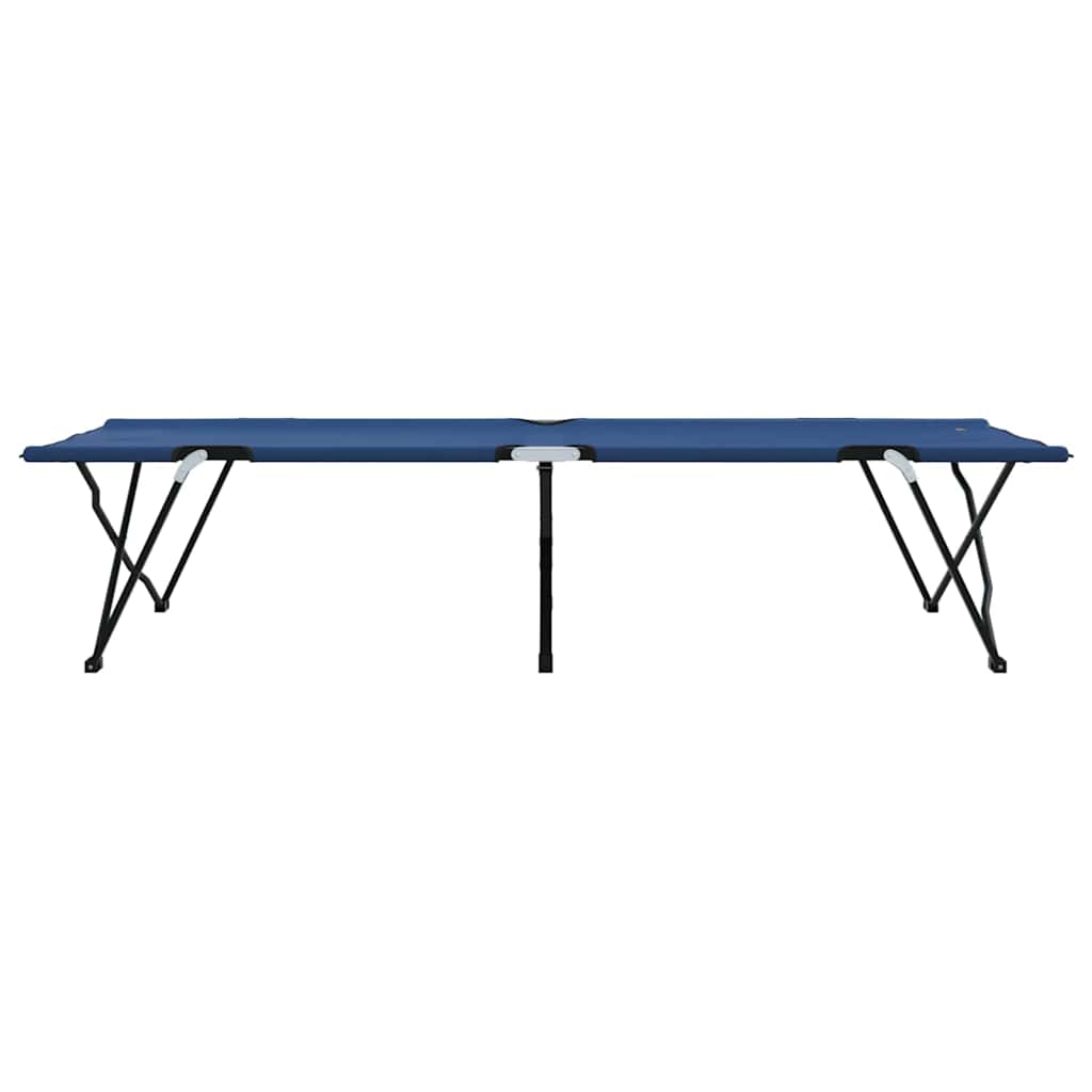 Klapp Schlafbett fürs Camping 2 pcs Blau 206 x 76 x 74 cm