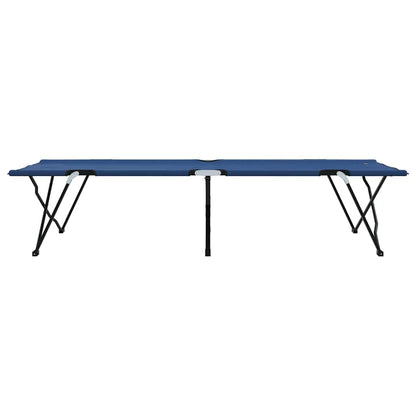 Klapp Schlafbett fürs Camping 2 pcs Blau 206 x 76 x 74 cm