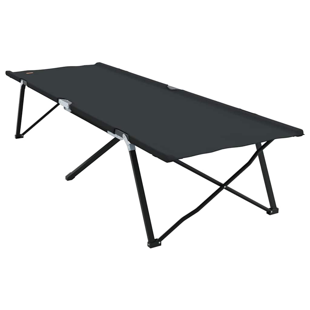 Klapp Schlafbett fürs Camping 2 pcs Schwarz 206 x 76 x 74 cm