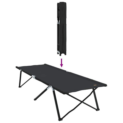 Klapp Schlafbett fürs Camping 2 pcs Schwarz 206 x 76 x 74 cm