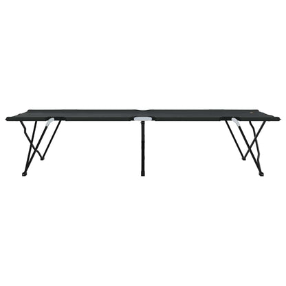 Klapp Schlafbett fürs Camping 2 pcs Schwarz 206 x 76 x 74 cm