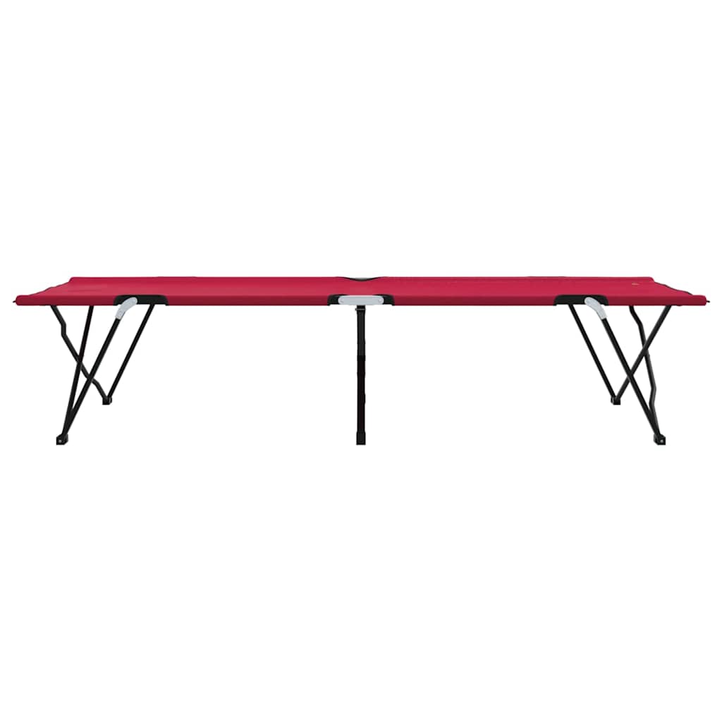 Klapp Schlafbett fürs Camping 2 pcs Rot 206 x 76 x 74 cm