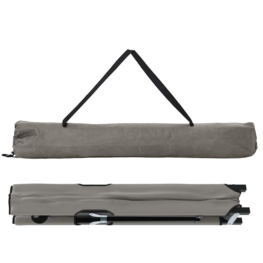 Klapp Schlafbett fürs Camping 2 pcs Grau 206 x 76 x 74 cm