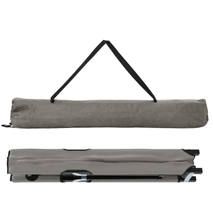Klapp Schlafbett fürs Camping 2 pcs Grau 206 x 76 x 74 cm