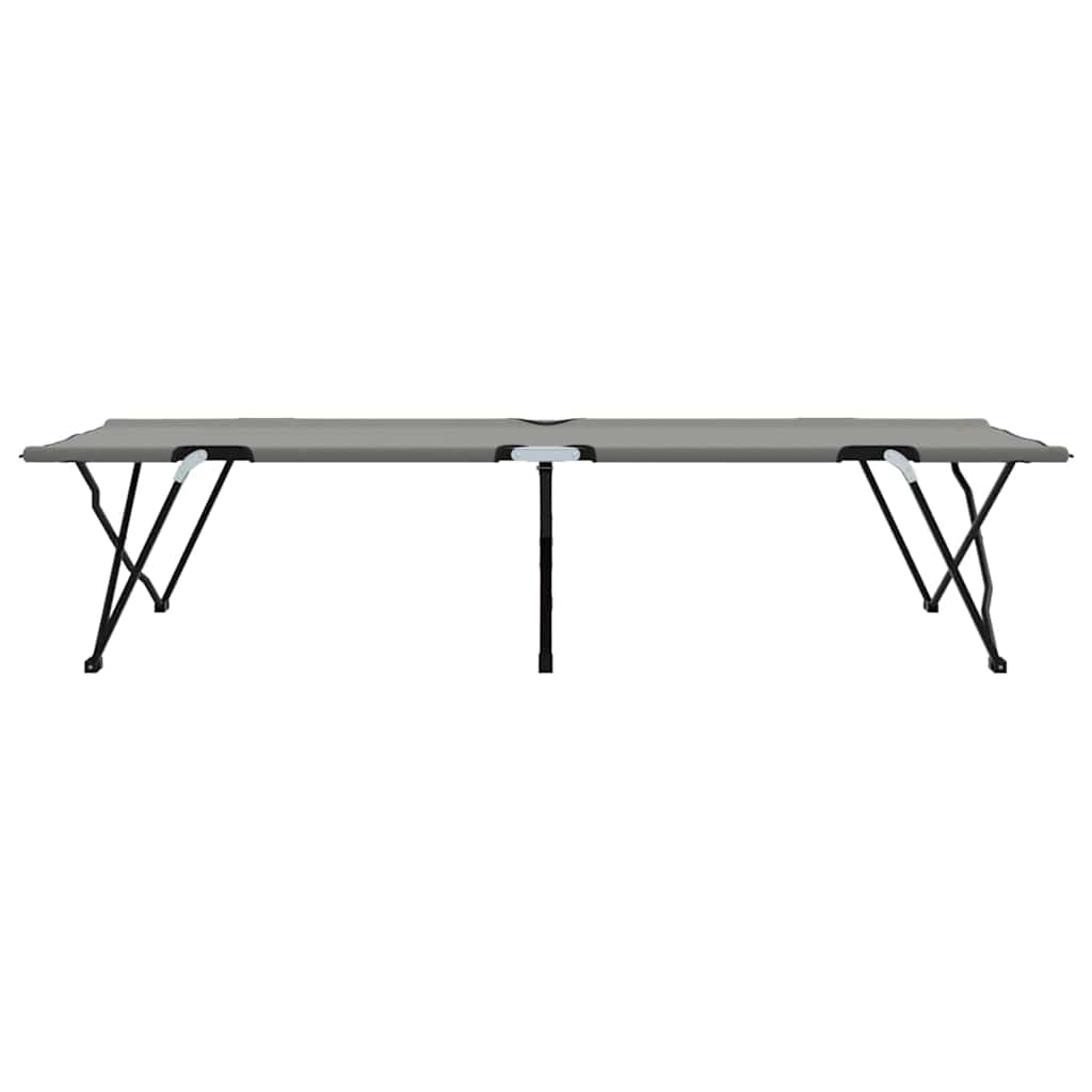 Klapp Schlafbett fürs Camping 2 pcs Grau 206 x 76 x 74 cm