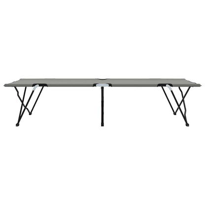 Klapp Schlafbett fürs Camping 2 pcs Grau 206 x 76 x 74 cm