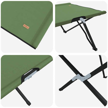 Klapp Schlafbett fürs Camping 2 pcs Grün 206 x 76 x 74 cm