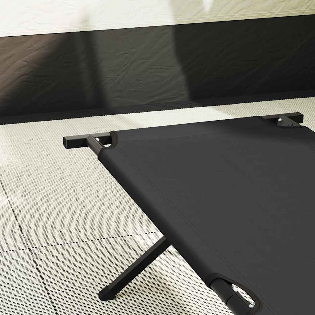Klapp Schlafbett fürs Camping 2 pcs Schwarz 193 x 69 x 45 cm
