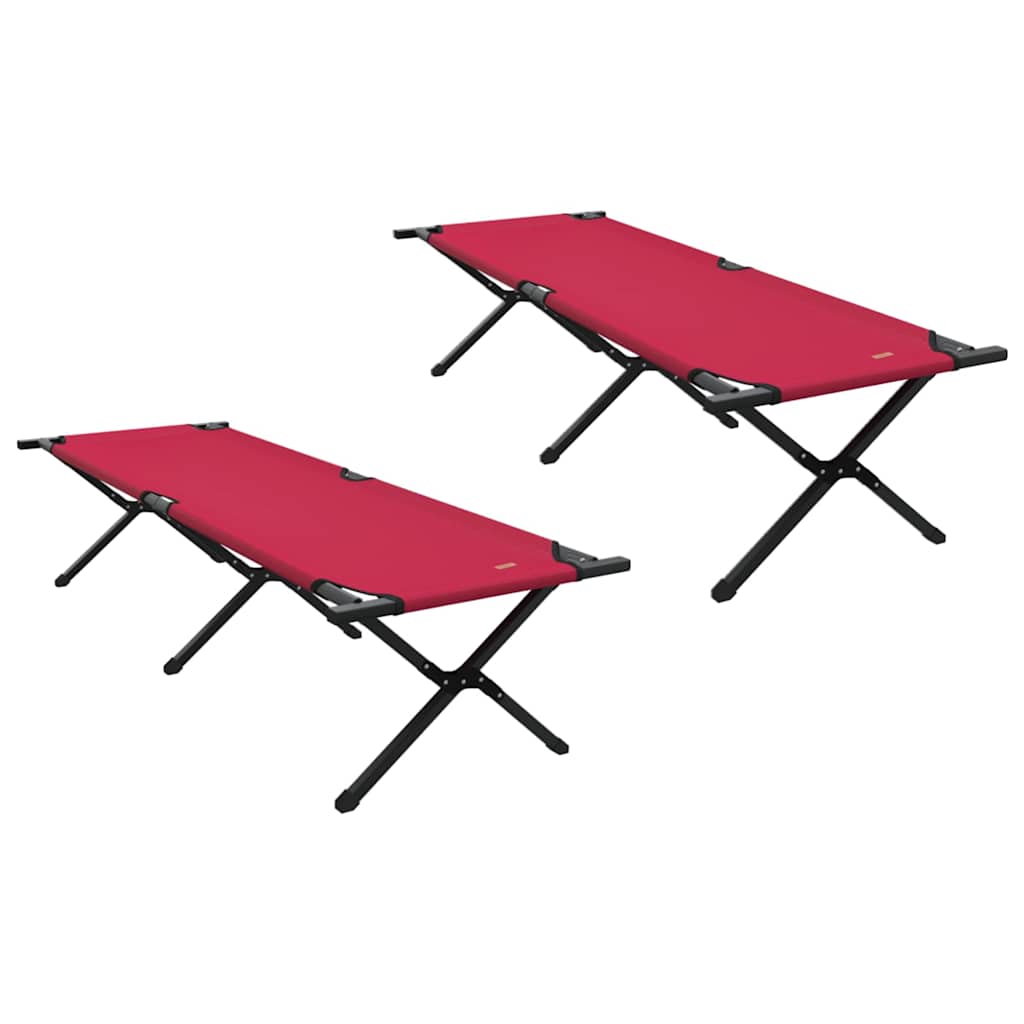 Klapp Schlafbett fürs Camping 2 pcs Rot 193 x 69 x 45 cm
