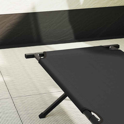 Klapp Schlafbett fürs Camping Schwarz 210 x 80 x 46 cm