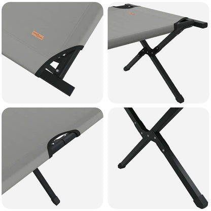Klapp Schlafbett fürs Camping Grau 210 x 80 x 46 cm