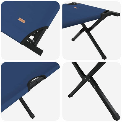 Klapp Schlafbett fürs Camping 2 pcs Blau 210 x 80 x 46 cm