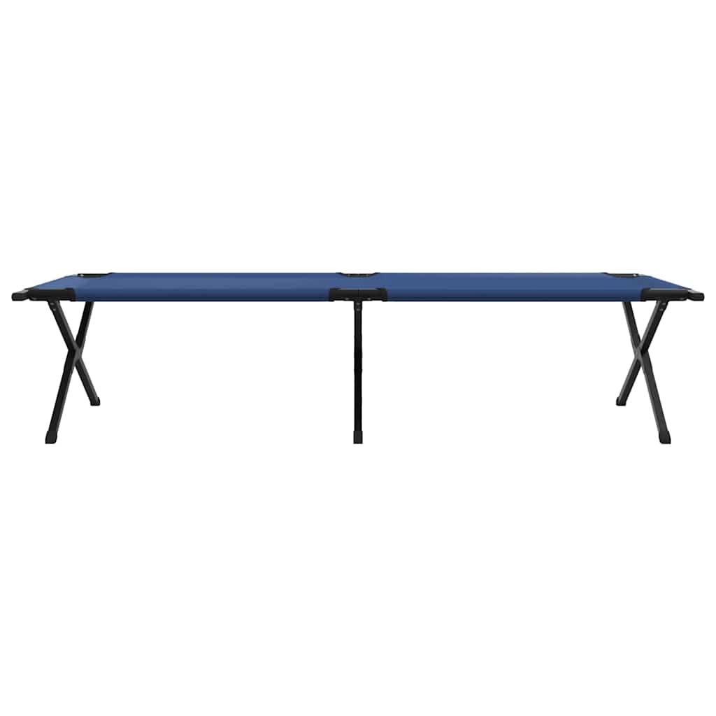Klapp Schlafbett fürs Camping 2 pcs Blau 210 x 80 x 46 cm