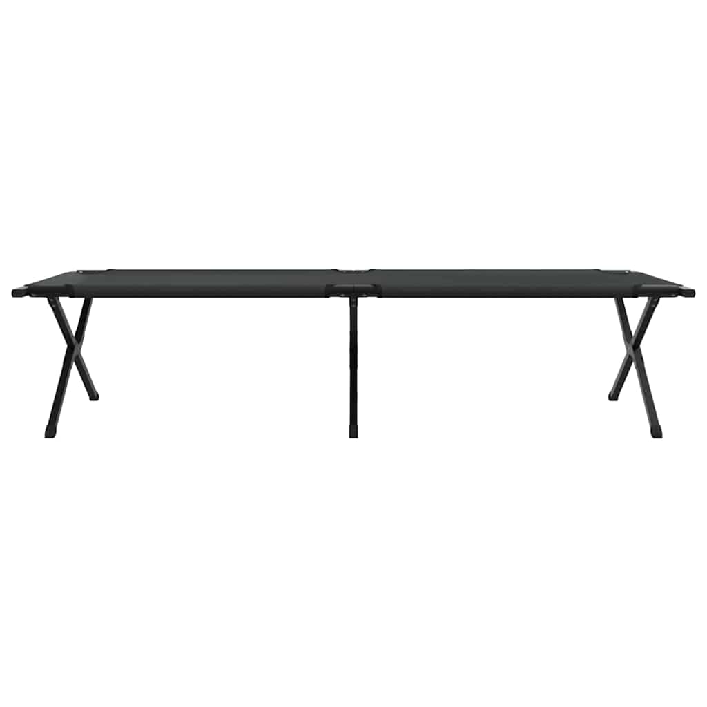Klapp Schlafbett fürs Camping 2 pcs Schwarz 210 x 80 x 46 cm