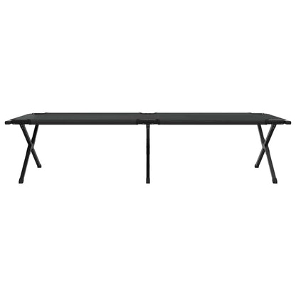 Klapp Schlafbett fürs Camping 2 pcs Schwarz 210 x 80 x 46 cm