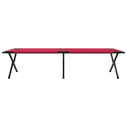 Klapp Schlafbett fürs Camping 2 pcs Rot 210 x 80 x 46 cm