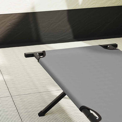 Klapp Schlafbett fürs Camping 2 pcs Grau 210 x 80 x 46 cm