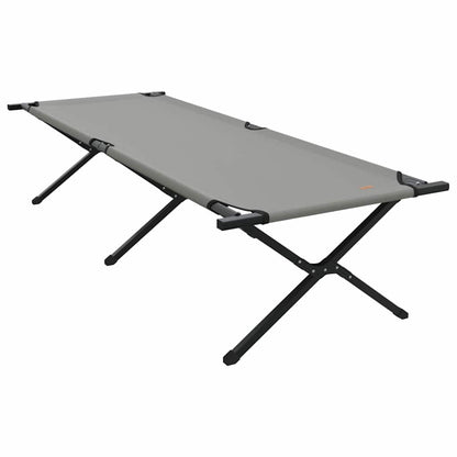 Klapp Schlafbett fürs Camping 2 pcs Grau 210 x 80 x 46 cm