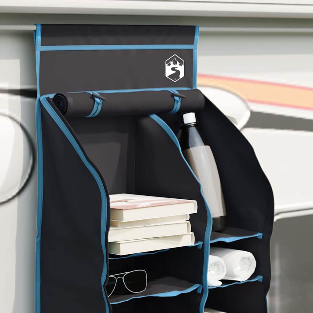 Hängender Zeltorganizer mit 10 Taschen mit Speicher Schwarz