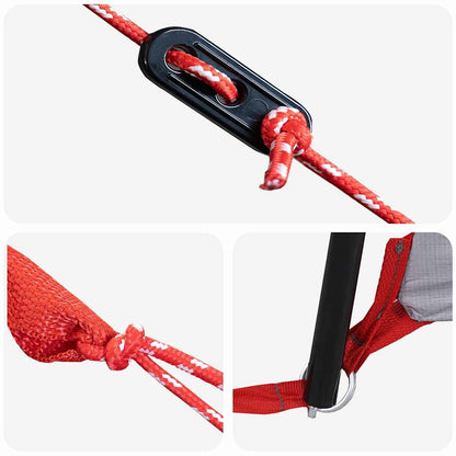 Teepee Zelt mit Dach Grau und Orange 720 x 465 x 295 cm