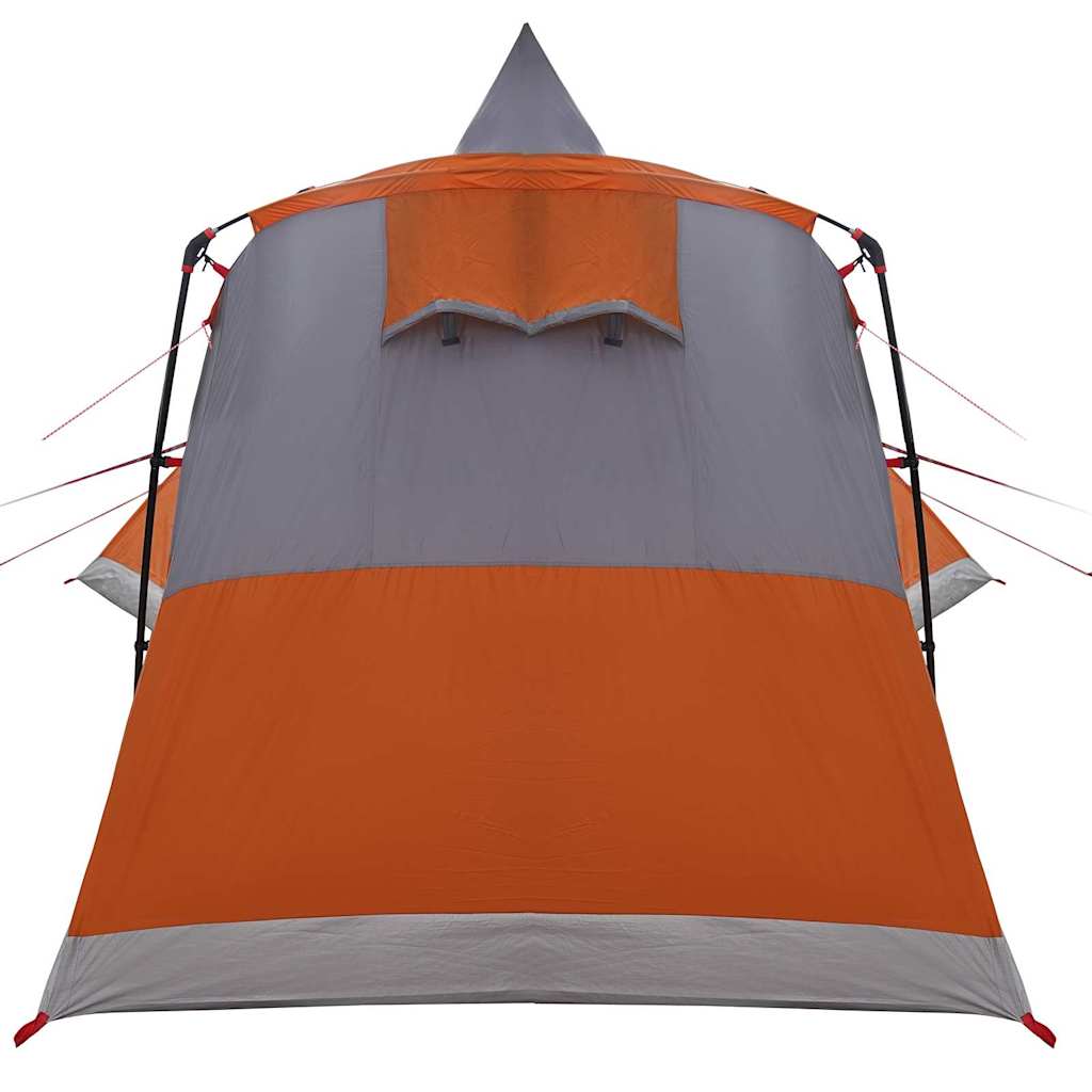 Teepee Zelt mit Dach Grau und Orange 720 x 465 x 295 cm