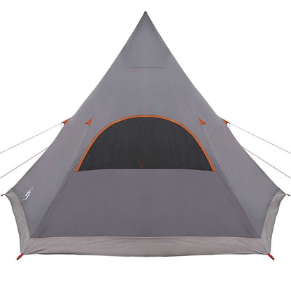 Teepee Zelt mit Dach Grau und Orange 545 x 450 x 295 cm