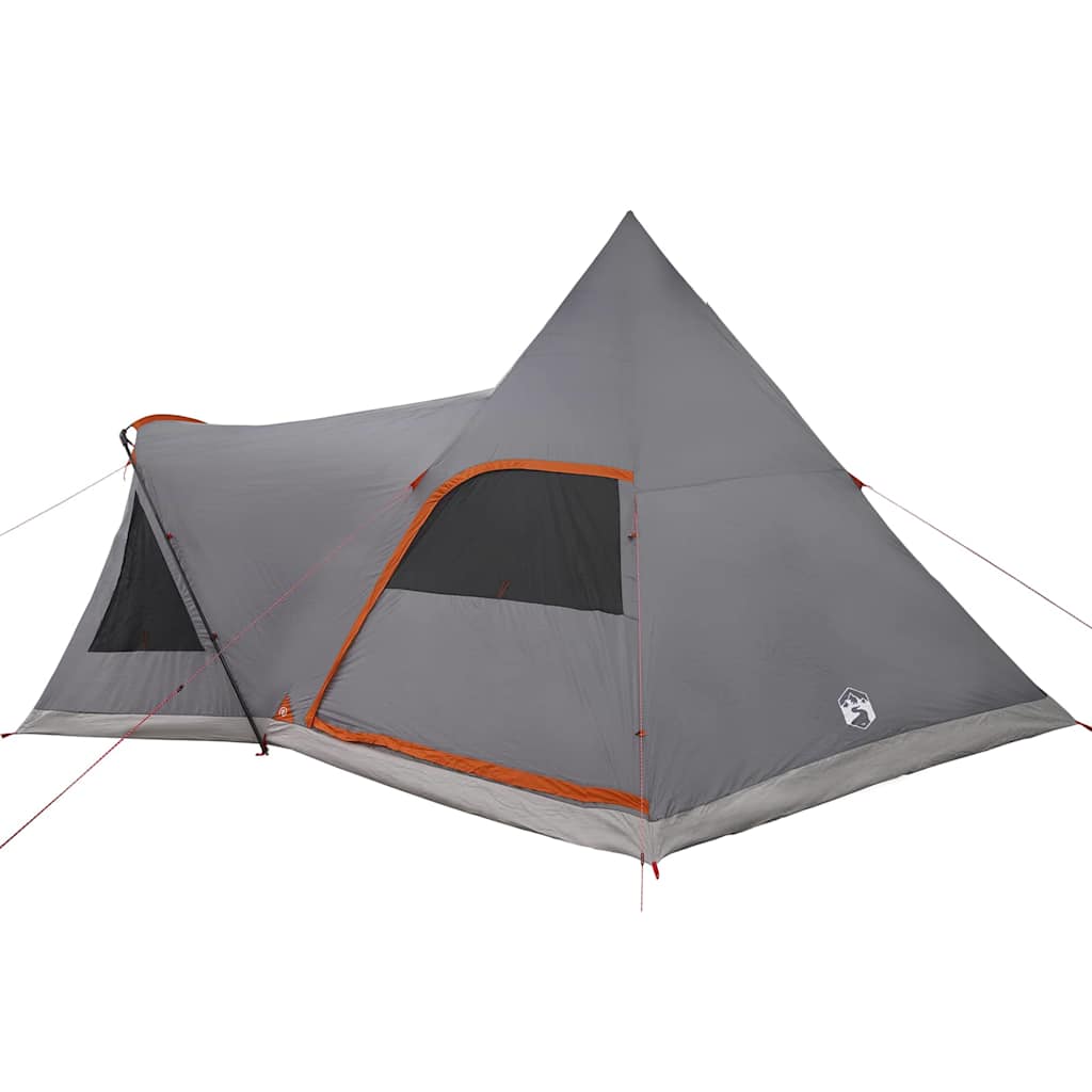 Teepee Zelt mit Dach Grau und Orange 545 x 450 x 295 cm