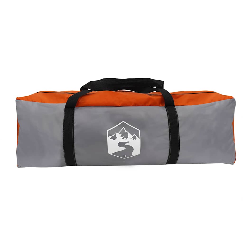 Zelt mit Dach mit Speicher Grau und Orange 680 x 510 x 210 cm