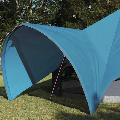 Teepee Zelt mit Dach Blau und Grau 600 x 600 x 347 cm