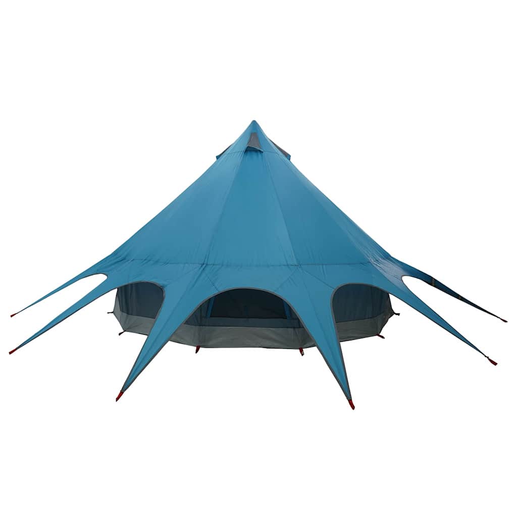 Teepee Zelt mit Dach Blau und Grau 600 x 600 x 347 cm