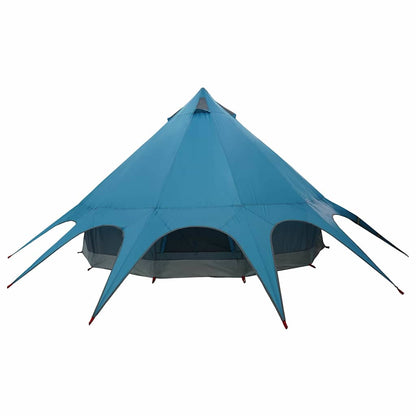 Teepee Zelt mit Dach Blau und Grau 600 x 600 x 347 cm