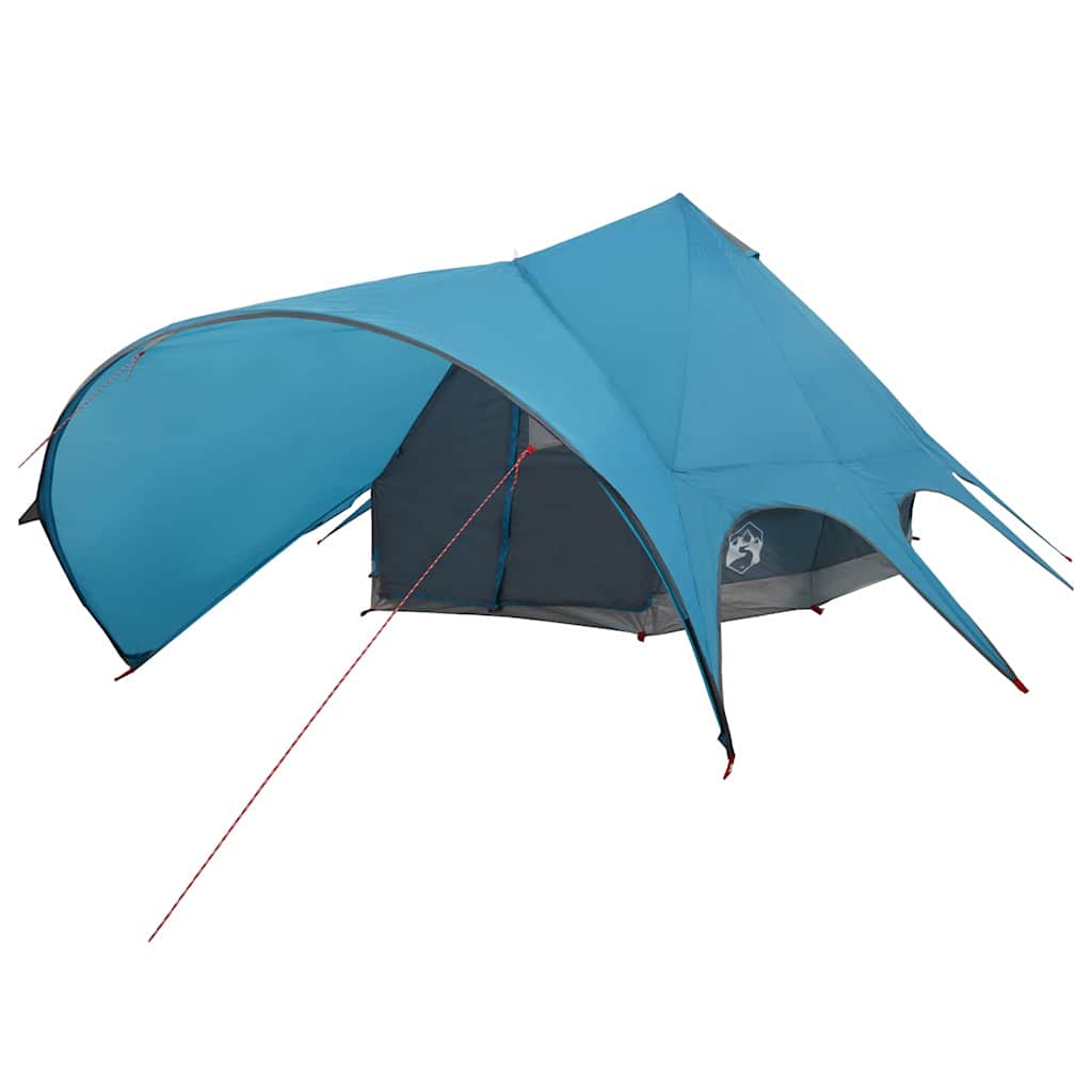 Teepee Zelt mit Dach Blau und Grau 600 x 600 x 347 cm