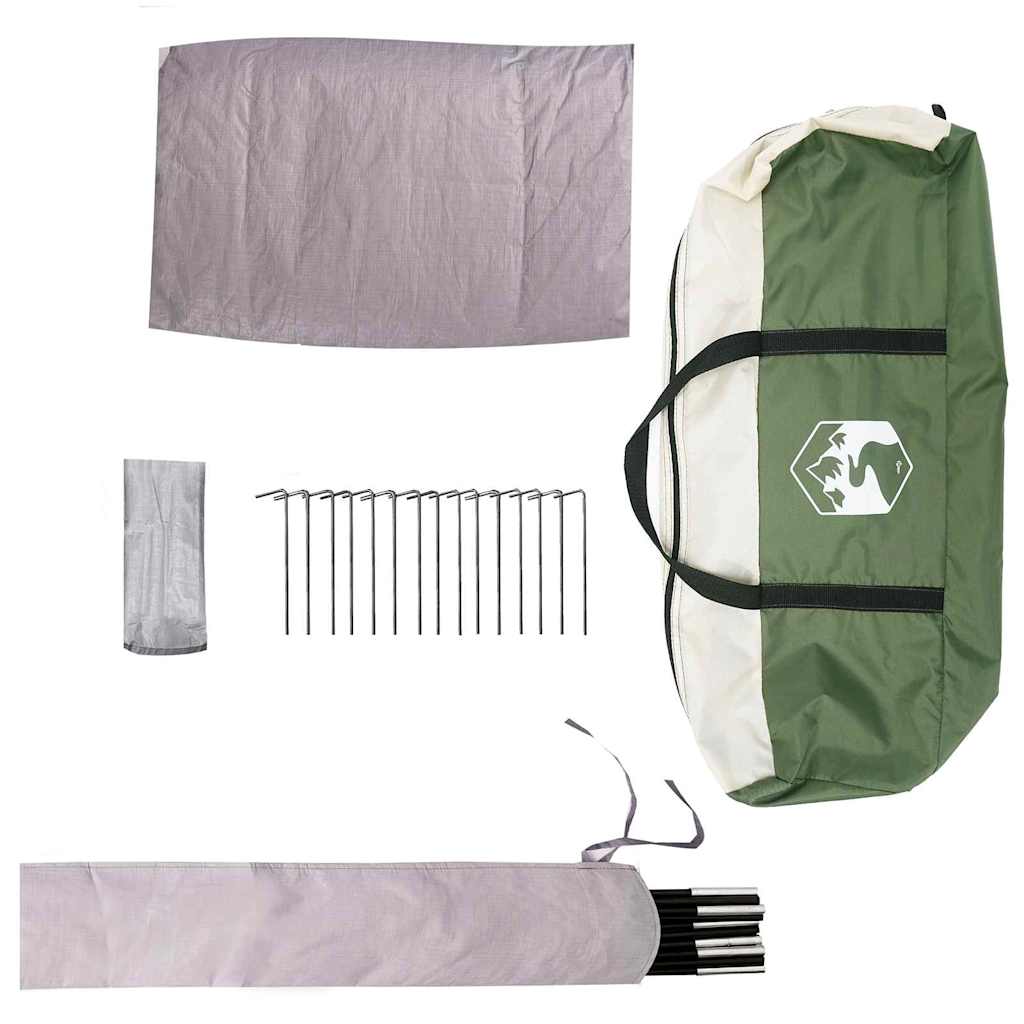 Kuppelzelt mit Dach mit Speicher Grün 505 x 450 x 248 cm