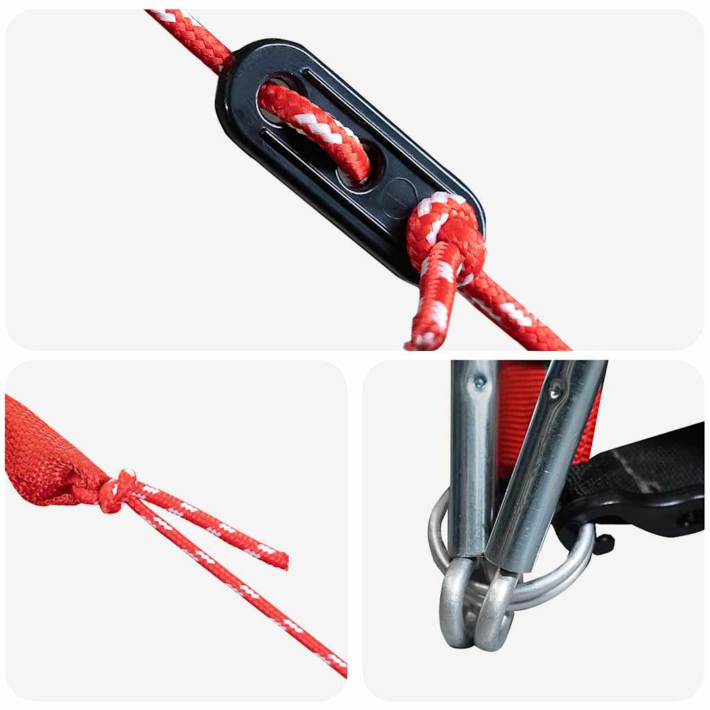 Kuppelzelt mit Dach Grau und Orange 505 x 450 x 248 cm