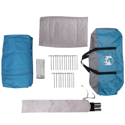 Hütten-Zelt mit Dach Blau und Grau 320 x 320 x 203 cm