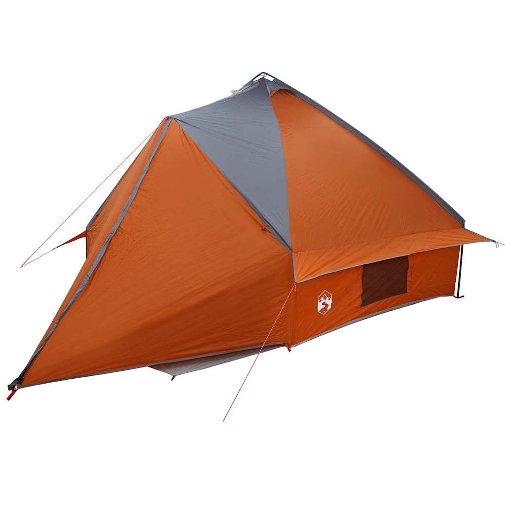 Teepee Zelt mit Dach Grau und Orange 490 x 410 x 210 cm