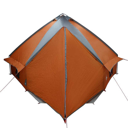Teepee Zelt mit Dach Grau und Orange 490 x 410 x 210 cm