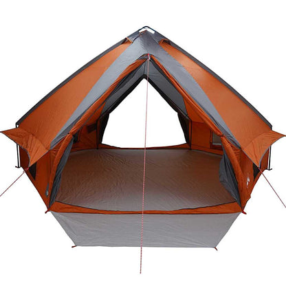 Teepee Zelt mit Dach Grau und Orange 490 x 410 x 210 cm