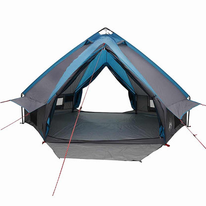 Teepee Zelt mit Dach Blau und Grau 490 x 410 x 210 cm