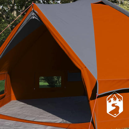 Teepee Zelt mit Dach Grau und Orange 490 x 410 x 210 cm