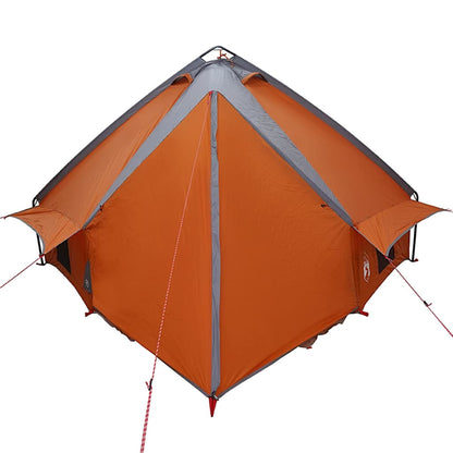 Teepee Zelt mit Dach Grau und Orange 490 x 410 x 210 cm